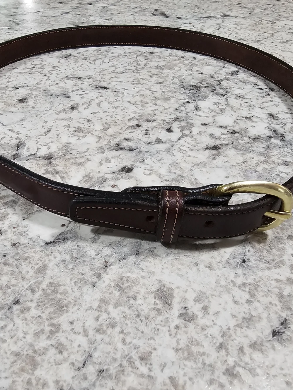 Tory English Bridle Leather Belt Brown Size 30 Style 2374 USA Made